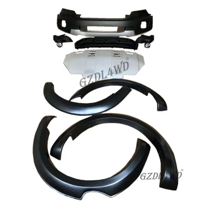 For ranger raptor 2016-2019 4*4 front bumper+fender flare+skid plate body kit