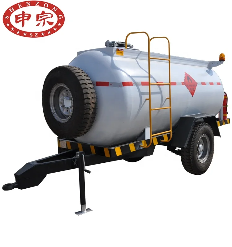 
small drawbar trailer 1000L diesel fuel transport tanker trailer 