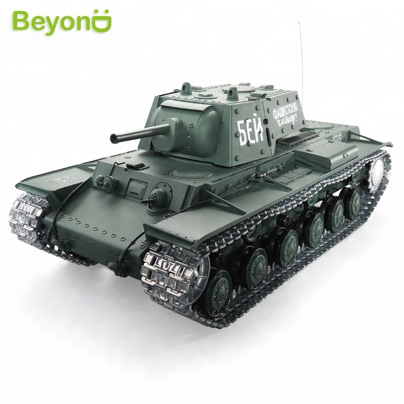 Radio Remote Control 1:16 Scale 2.4Ghz KV-1 Soviet Heavy Tank RC Battle Tank with Smoke & Sound (Metal Gear & tracks)