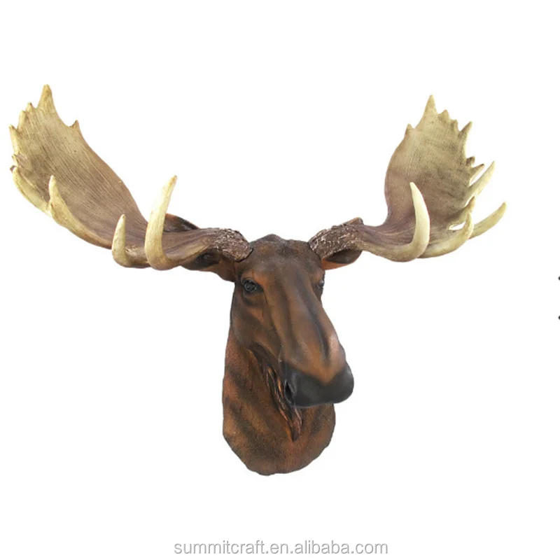 Resin country style antique vintage  Moose head decor Bust Wall Hanging