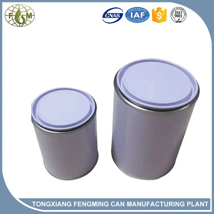 1 liter round paint can with lever lid,1 quart metal tin can,iron tins for ink