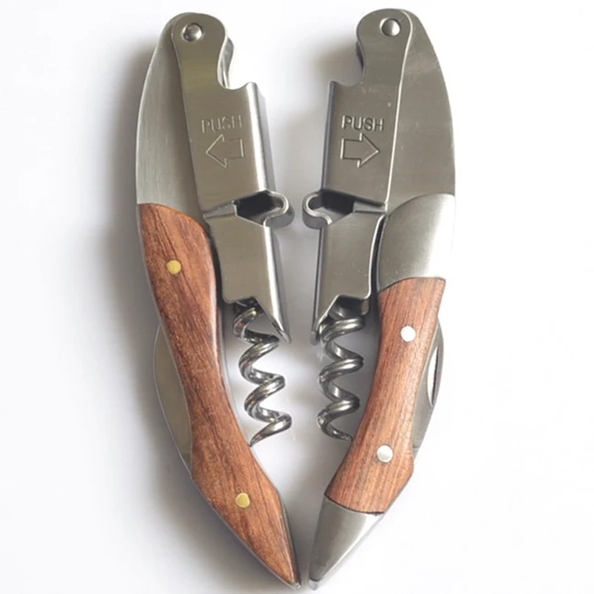 Premium Quality Multi Function Rosewood Wooden Blanks Waiters Corkscrew Wine Bottle Opener Corkscrew