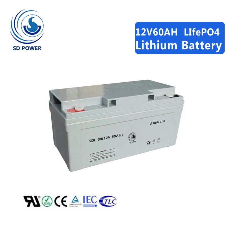 
5 years warrant deep cycle rechargeable 12v 60ah lifepo4 battery for any application 