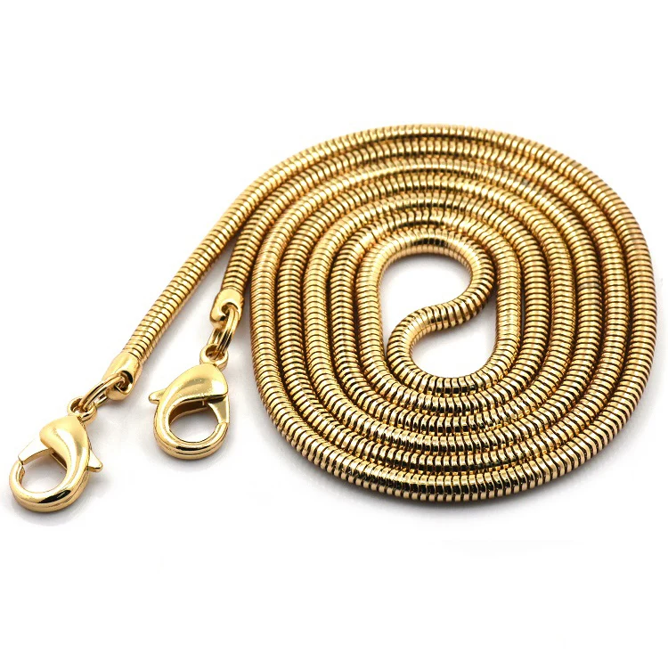 Fashion Decorative Plating 4.2mm Washable Metal Snake Chains for Handbags Purses