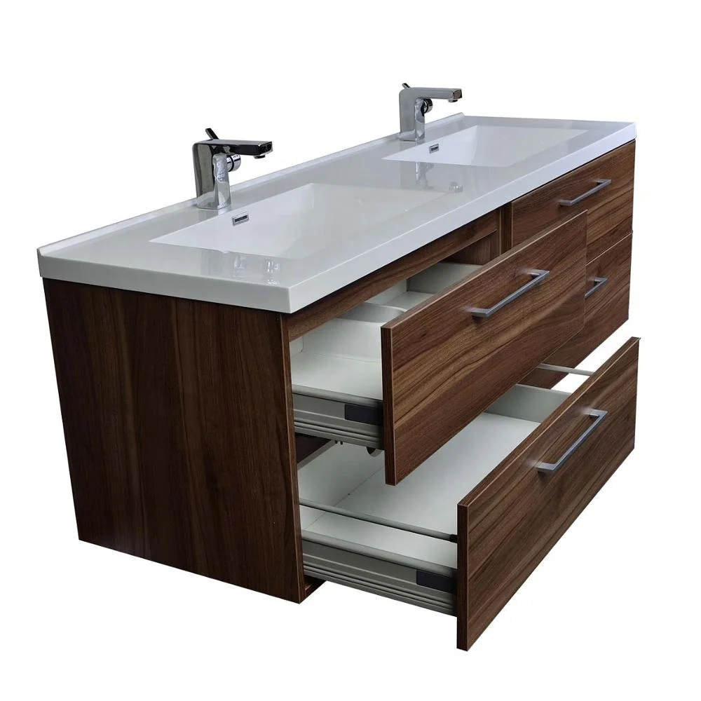 Hot sale laminate bathroom furniture ready made wall hanging bathroom cabinet wooden design