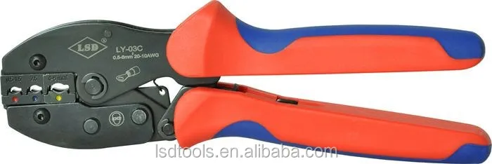 Crimper pliers tool LY-03C for crimping terminal lugs ring type 0.5~6mm2,professional network cable lugs crimping tool
