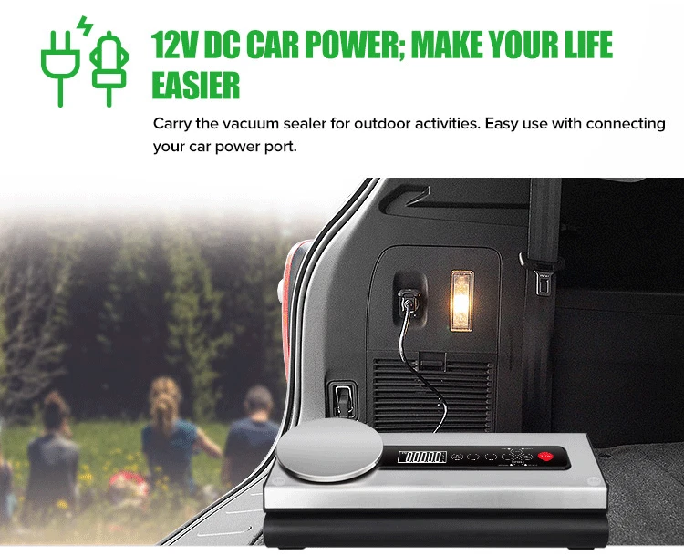 12V/240V Stainless Steel Vacuum Food Sealer For Indoor And Outdoor Use