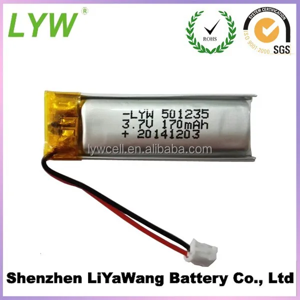Перезаряжаемый литий полимерный аккумулятор 3 7 в 170 мАч 501235P