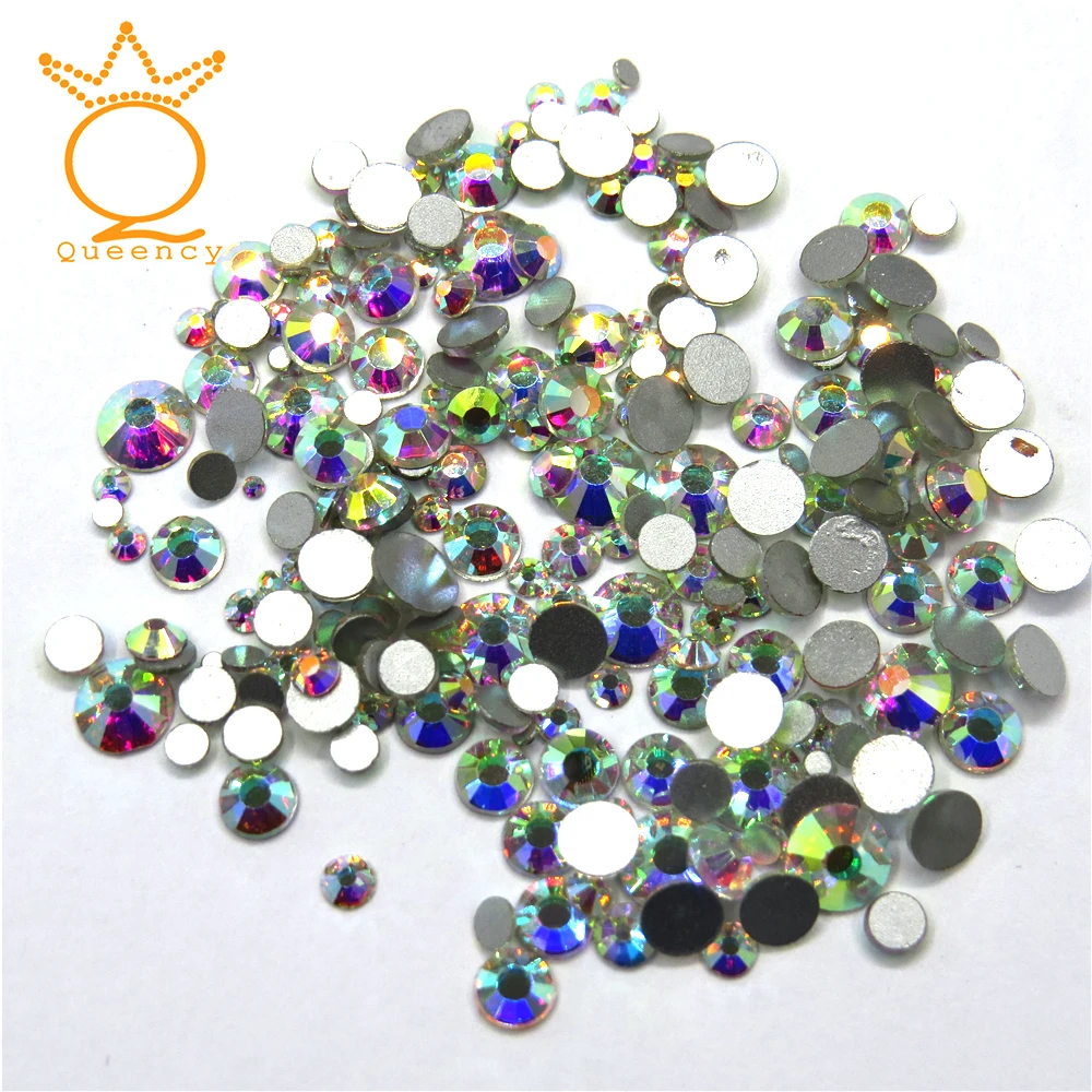 
Queency stones and crystals rhinestones for craft ss6 AB COLOR Non-hot fix crystals rhinestone 