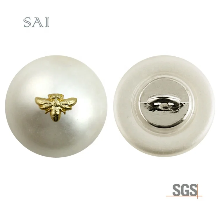 China Factory Round Pearl Sewing Button With Decoration Shirt Button Plastic Button