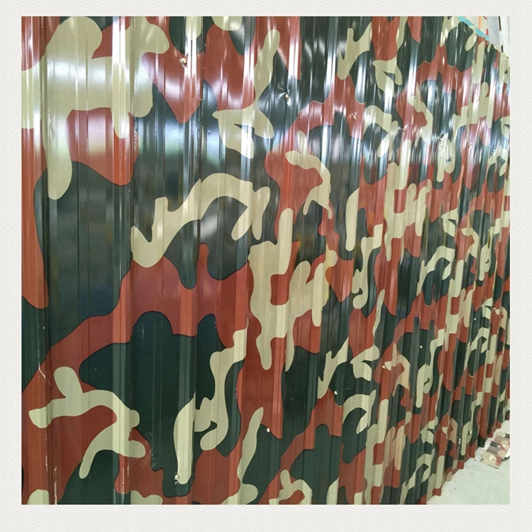 army camouflage pattern ppgi ppgl for house roofing sheet