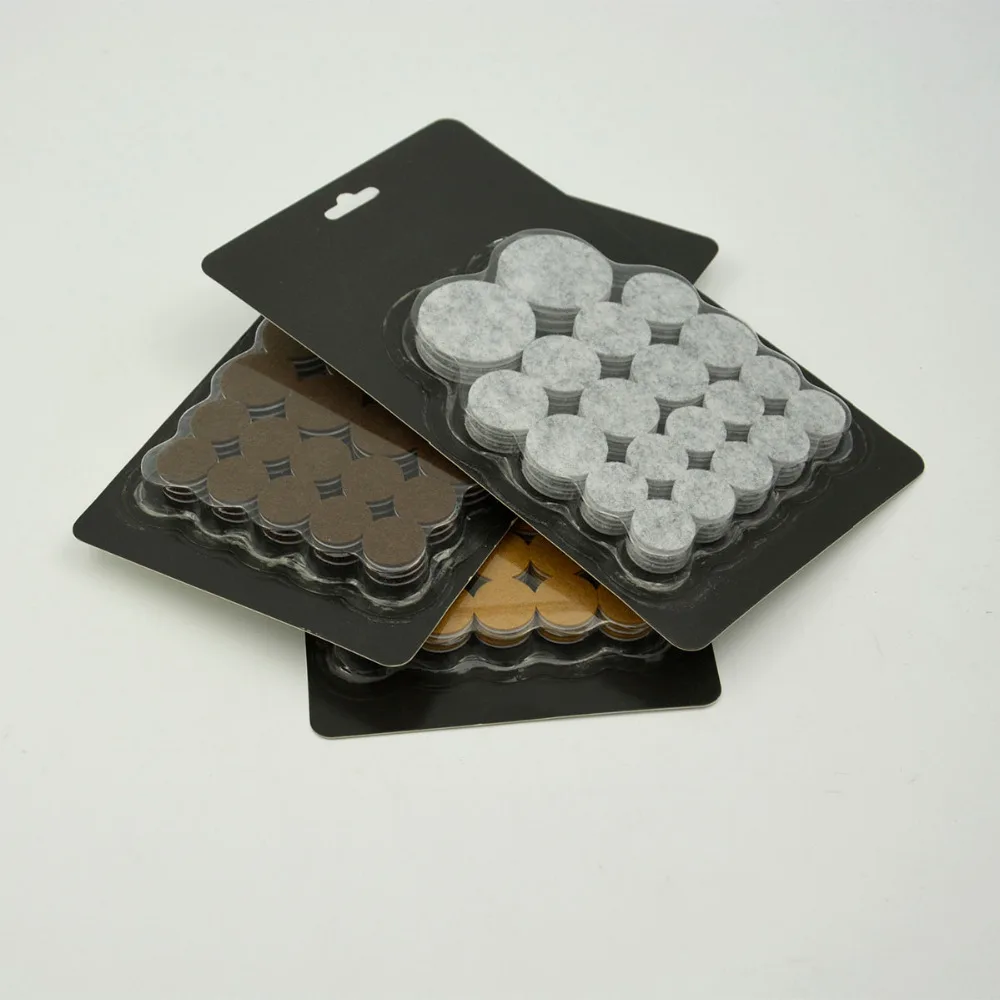 blister packing self adhesive furniture felt pads chair leg floor protector