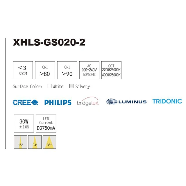 
Double Heads 30W Remodel Shop Recessed Ceiling deckenleuchte Downlight lighting spotlights COB Led Grille Light 
