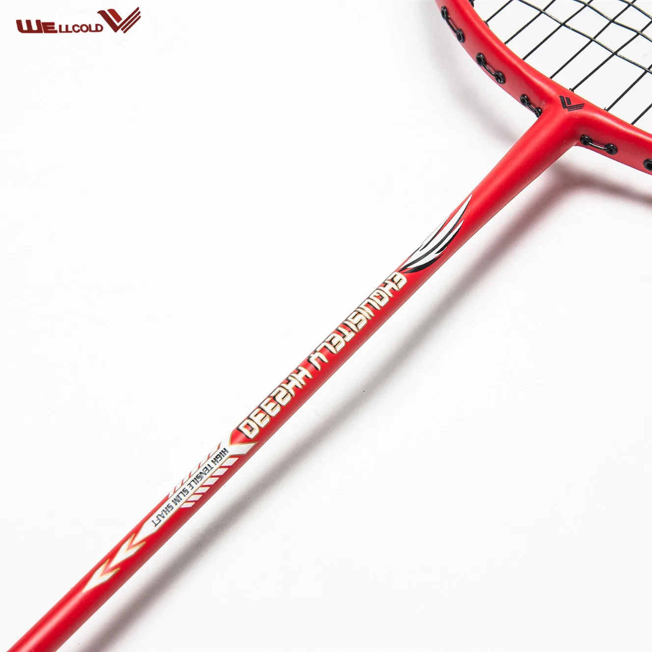 Wellcold professional carbon badminton racket 20lbs badminton racquet sports equipment with grip