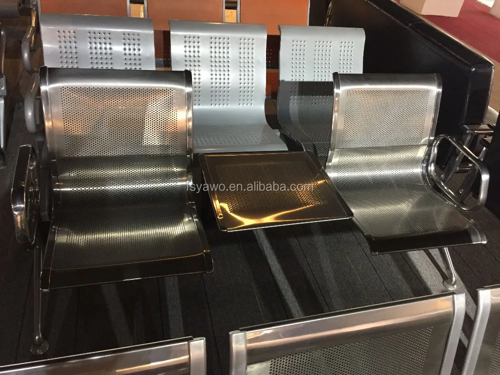 factory price 3 seater with table executive waiting room chair rowing bench airport seats (YA-80)
