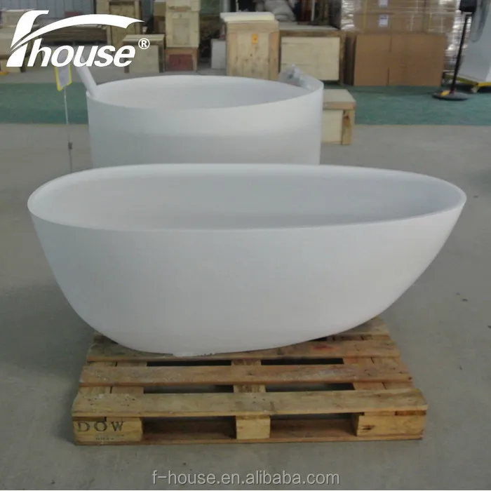 Stone Freestanding Bathtub Solid Surface Bathtub Artificial Stone Bathtub