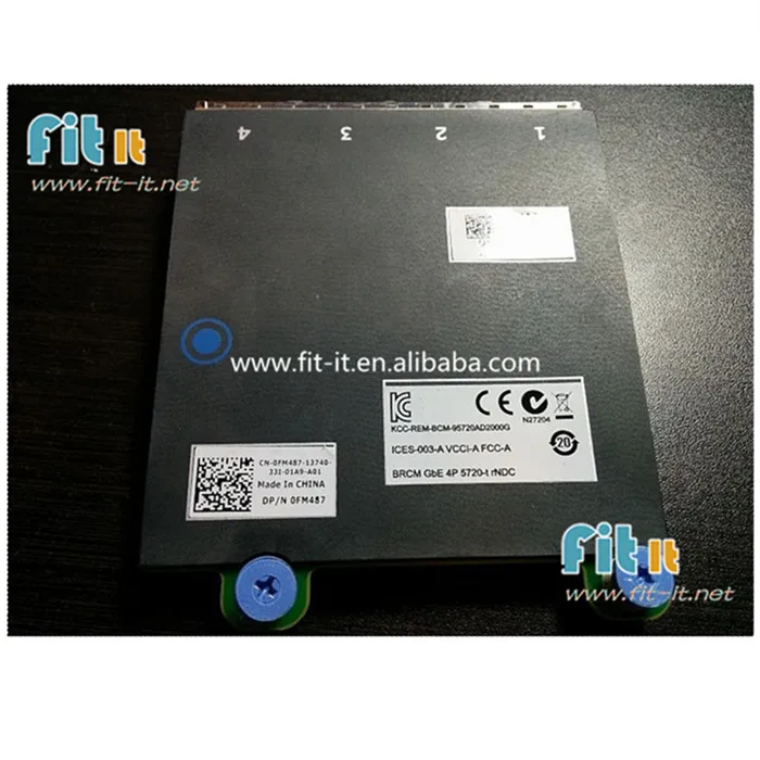 Quad Port 1Gb Ethernet Network Card (RNDC) FM487 for DELL Broadcom 5720