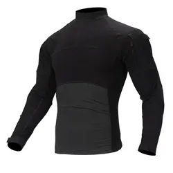 Tactical Camo Long Sleeve T Shirt Men Combat Shirt Camouflage Zip Tees