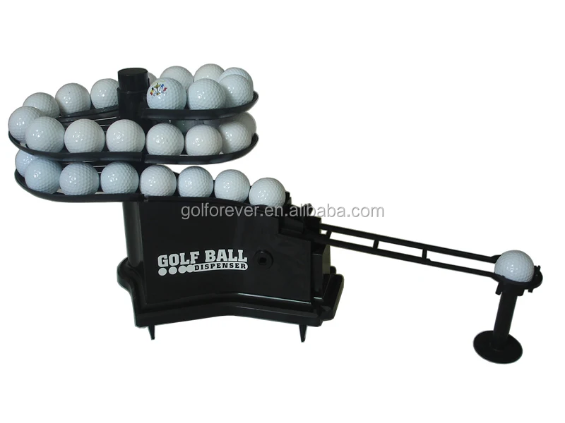 semi-auto golf ball teeing device