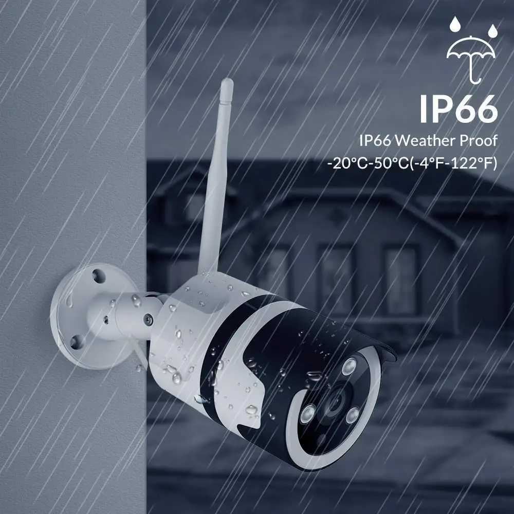 Sunivision Outdoor Security Camera, 1080P Vigil Two-Way Audio home Camera, IP66 Waterproof Surveillance Camera with FHD Night Vision
