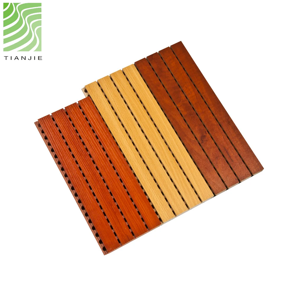 
Tianjie Acoustic panels Factory Gymnasium mdf grooved bamboo acoustic panels 
