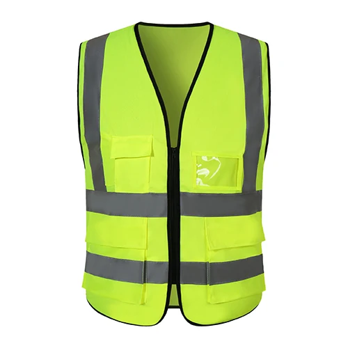 
High Visibility Multi-pockets Reflective Hi Vis Safety Vest For Workers 