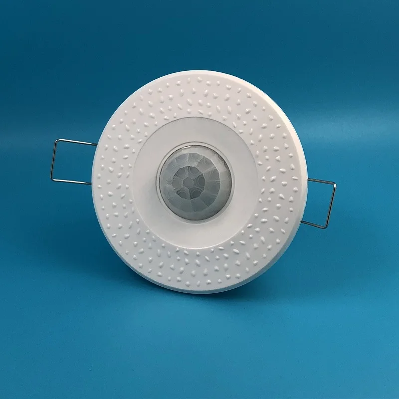 
Embedded hole size 80mm white Sound and light-controlled energy-saving switch with fire control relay output 