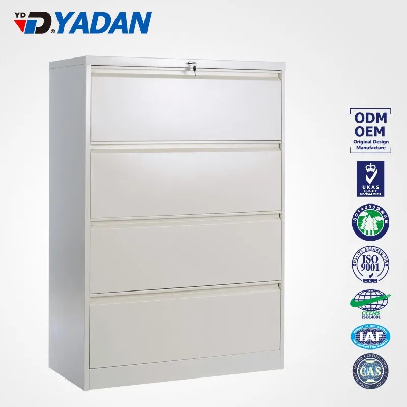 China filing cupboard Colorful office furniture steel 4 drawer A4 document lateral storage bulk filing cabinet