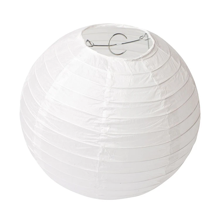 Round White Chinese Paper Lanterns for Wedding Party Engagement Decoration For Sale
