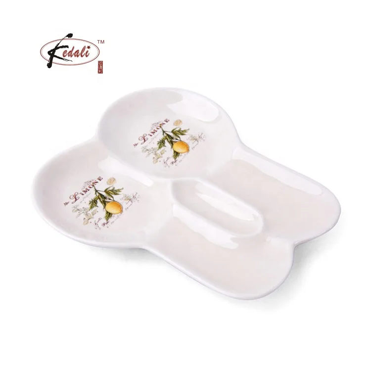 ceramic Double Spoon Rest