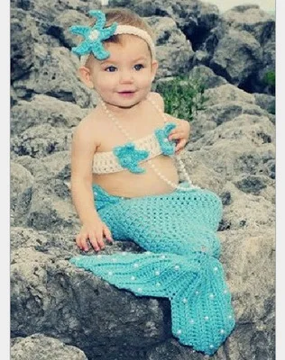 Wholesale Baby Photo Props Newborn Mermaid Design Photo Props Baby Clothing