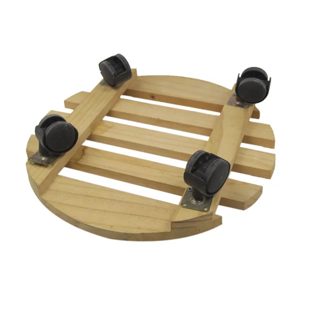 High quality round flower pot shelf with wheel
