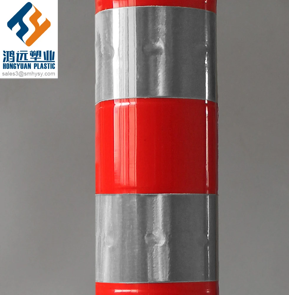 H100cm TPU flexible warning post road bollard delineator post