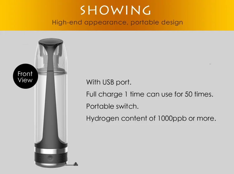 2021 Product Hydrogen Rich Water Cup Smart Water Bottle Capacity 500mL generator