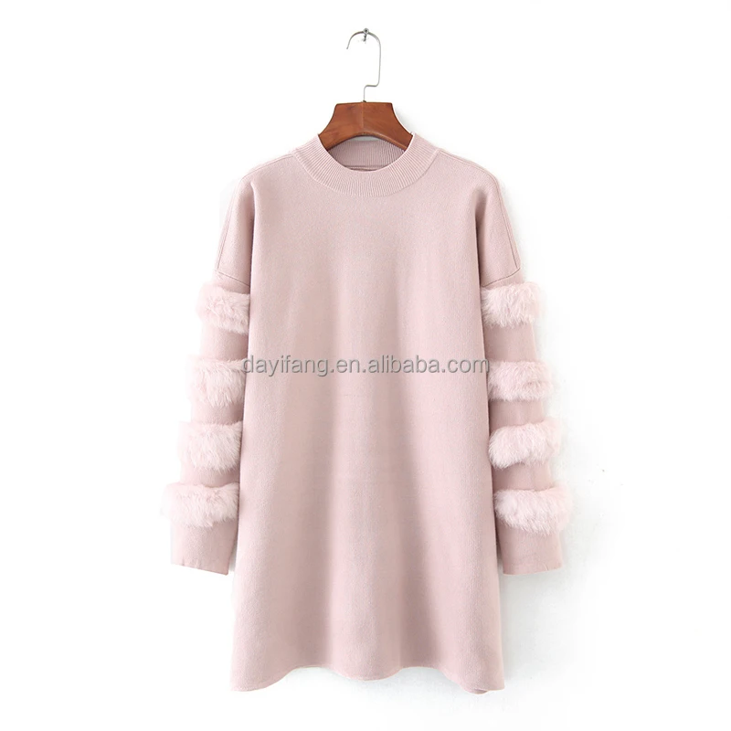 2018 Autumn winter Long Sleeves sweater dress womens long wool \sweater dress