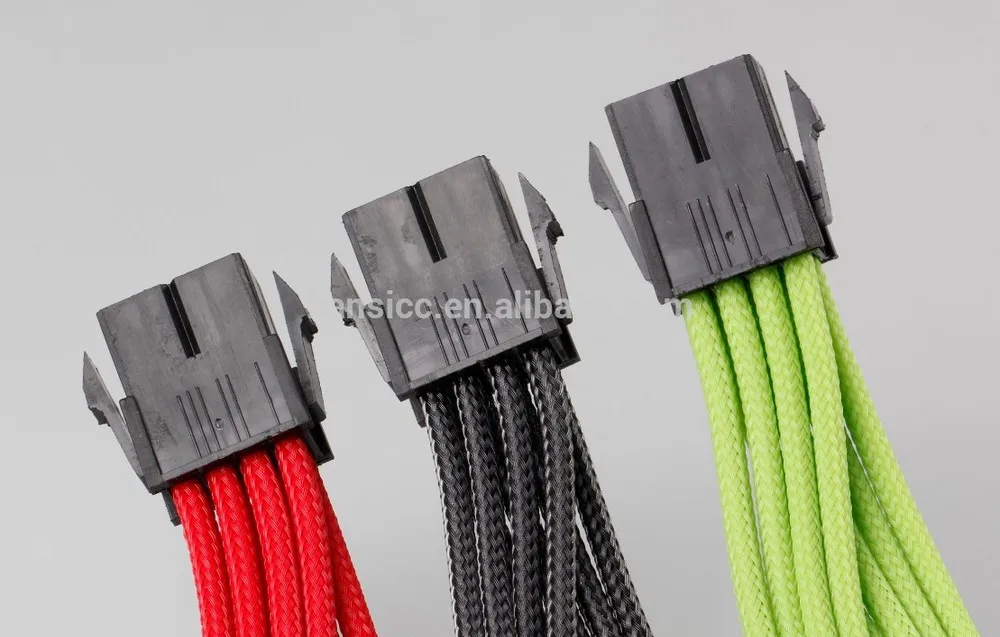 High Quality Sleeved 8pin to dual 8/(6+2)pin extension power supply cable