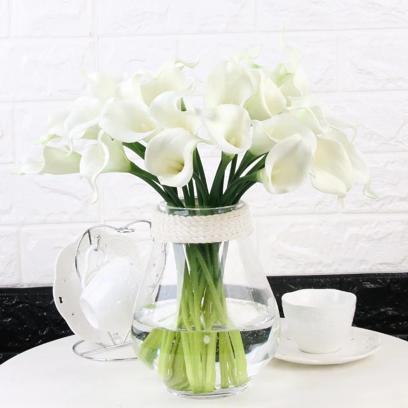 Wholesale Fashion Real Touch PU Calla Lily Bulbs Artificial Flower for Wedding and Home Decoration
