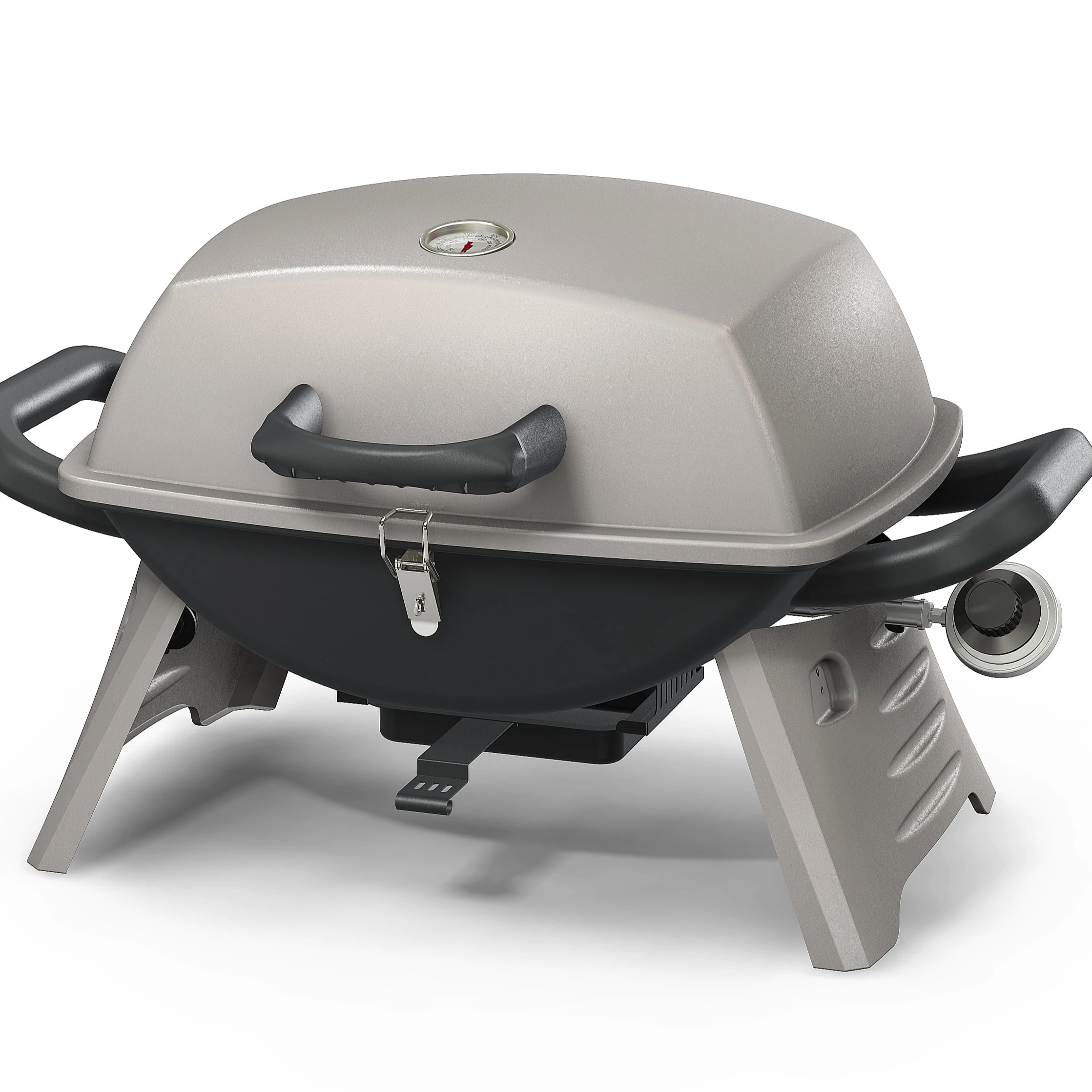 Grills Tabletop Propane Gas Grill for Outdoor Portable Camping Cooking with Two Foldable Shelves Tabletop Gas Grill
