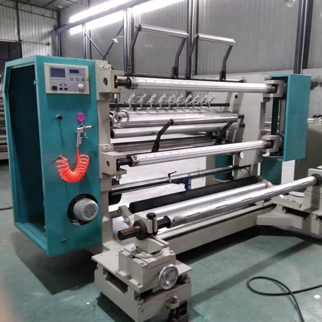 Roll to Roll BOPP PET OPP PVC PE film Adhesive tape Kraft paper roll Sticker Aluminum foil Slitting and Rewinding Machine Price