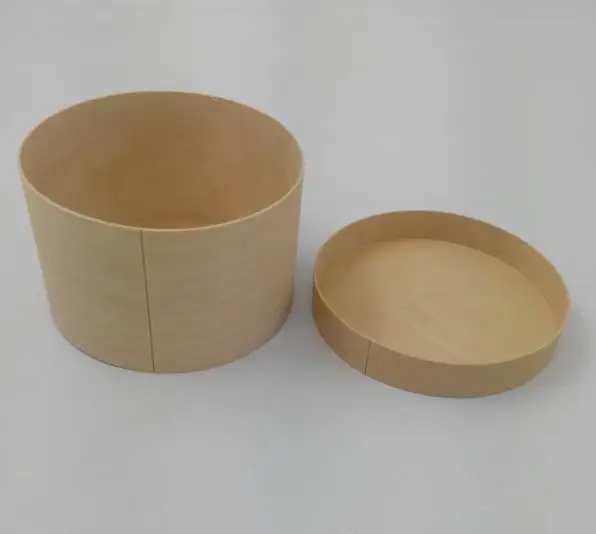 wholesale cheap poplar wood round box veneer wood cheese cake boxes