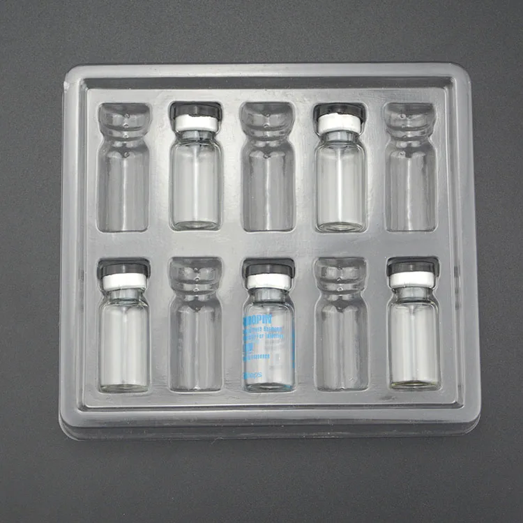 
Biodegradable Ampoule Vial plastic trays packaging PET PVC Flocking tray 