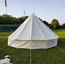 large round canvas outdoor tent