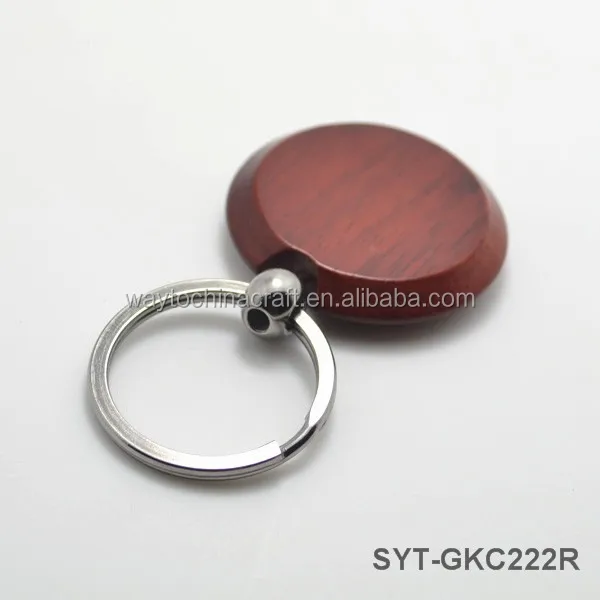 Novelty Real Wood Craft Keychain with Engraved Logo Promotional Keychains & Carabiners