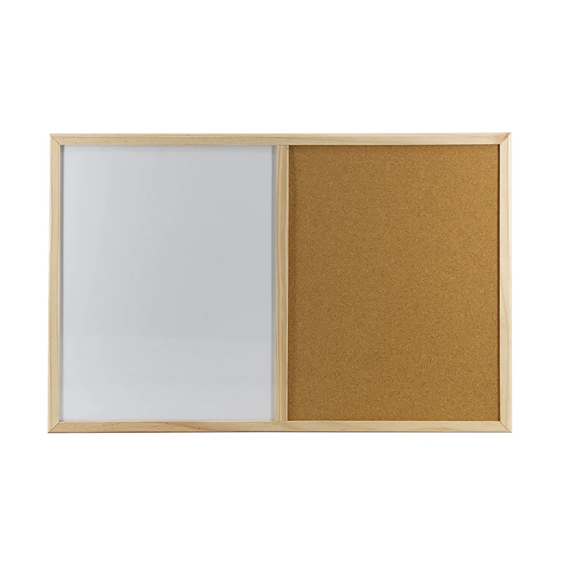 
Magnetic White Cork Memo Board White Board Combination Board With Wooden Frame 
