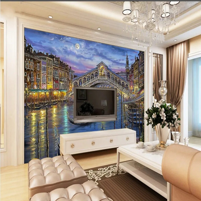 Wallpaper Venice Impression Landscape Painting Custom Wallpaper Wallpaper Roll Size