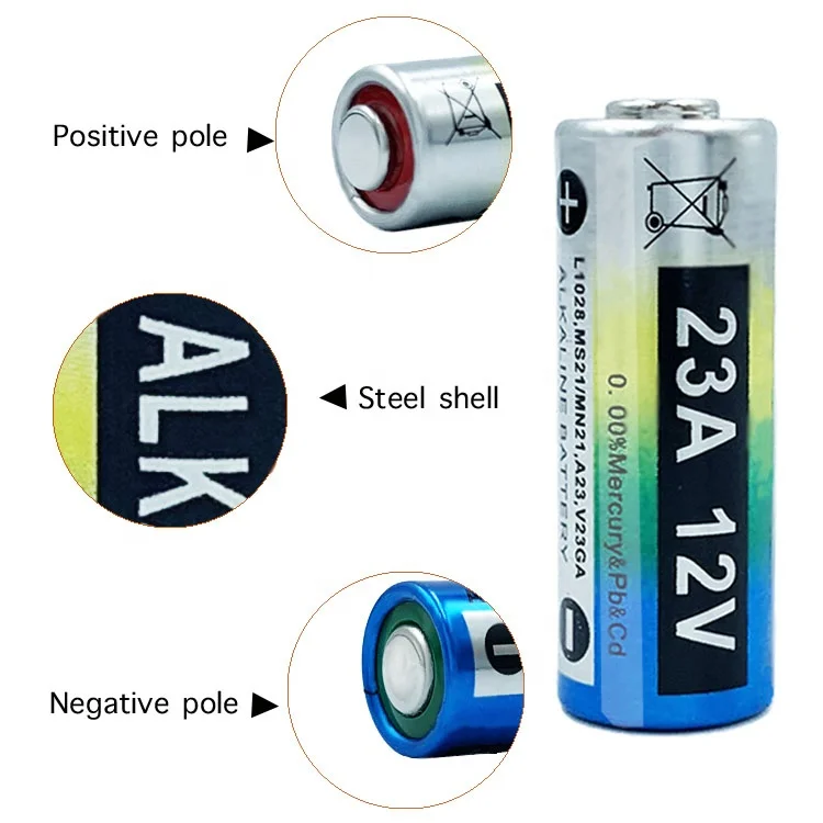 
Hot selling alkaline a23s 12v e23a l1028 mn21 23a vr22 battery 