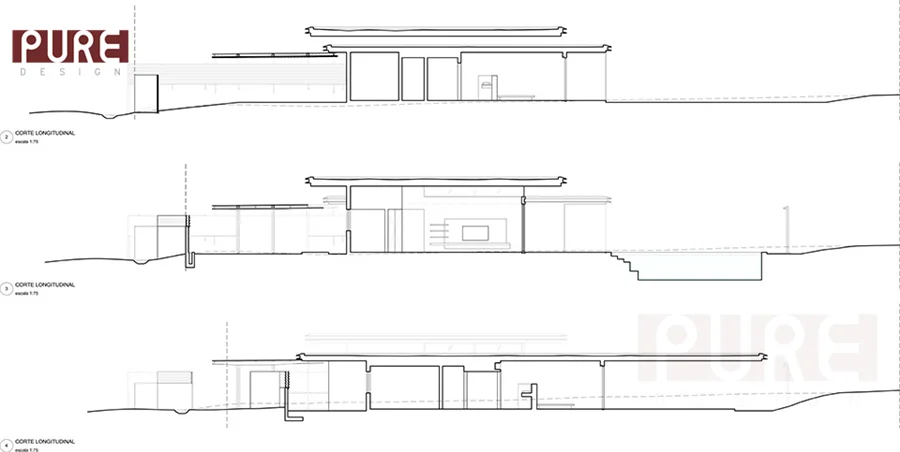 Villa design exterior elevation drawings