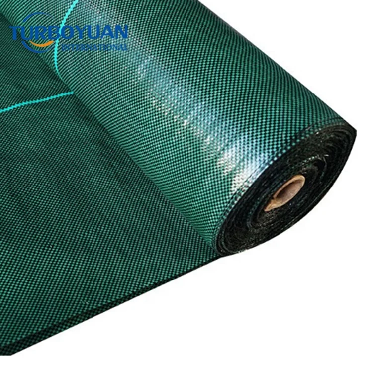 Agrotextil ground cover mesh / garden landscape fabric / green Polypropylene weed control mat to stop grass growing