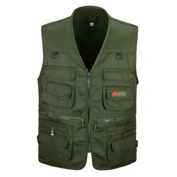 Top Quality Spring Autumn Mens Professional Outdoor Photographer Vest Jacket for Hunting Wild