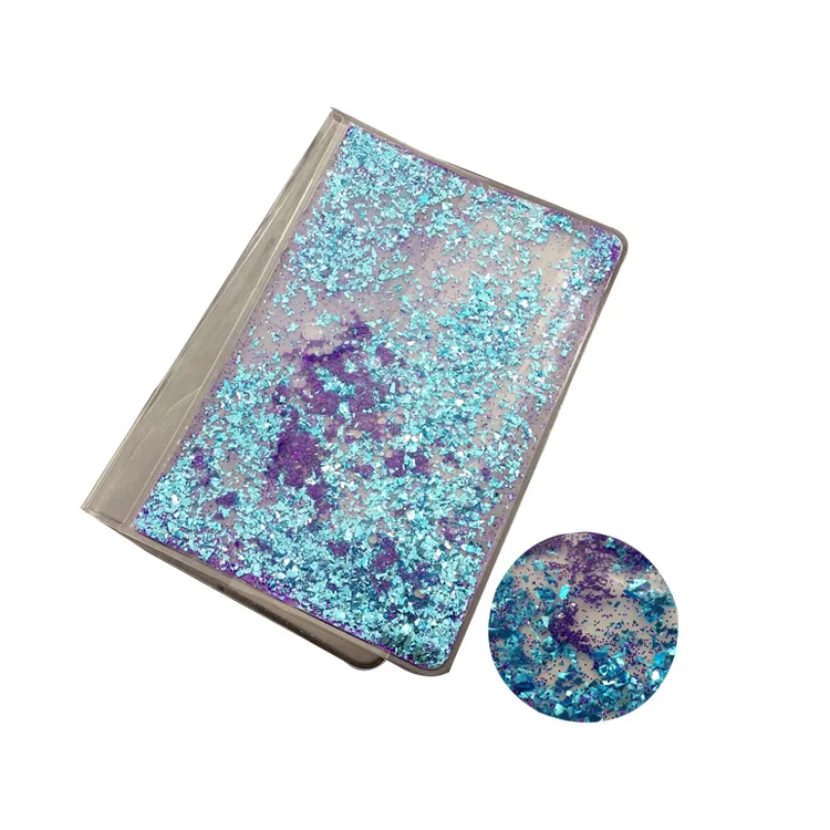 Wholesale sequin clear transparent waterproof school plastic pvc book cover